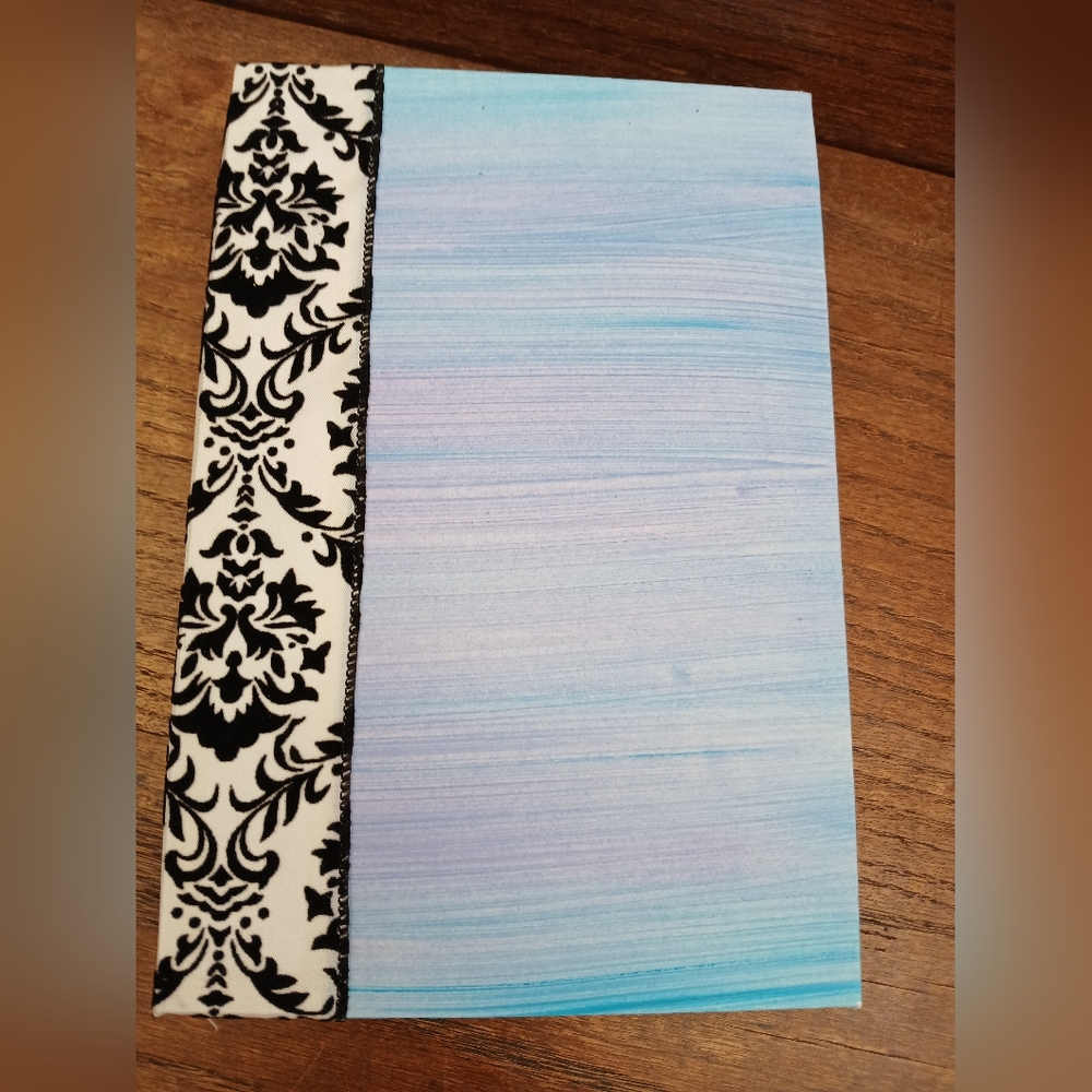 Jansen Designs Hand Crafted Purple Blue Brushed Journal Demask Spine 150 Pages